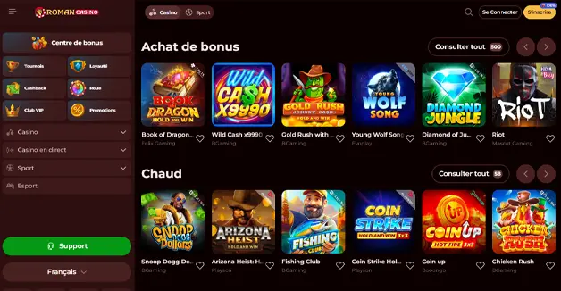 Roman Casino en ligne : Bonus Tours Gratuits et machines à sous